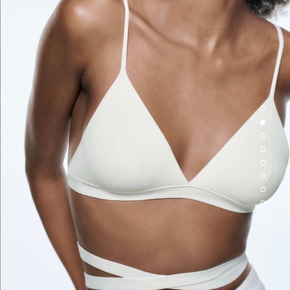 🌺NWT sold out Zara knit thin strap bralette - Picture 4 of 6